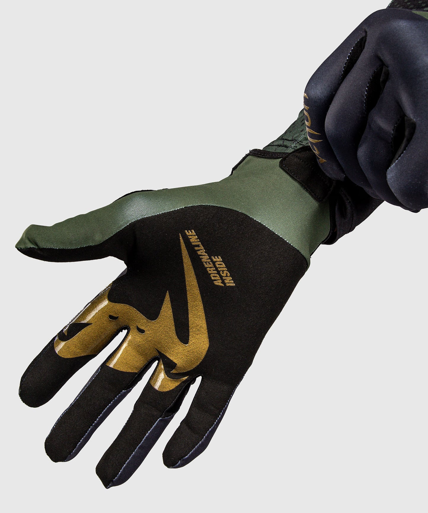 Venum MX Summer Motorbike Gloves - Black/Green/Gold