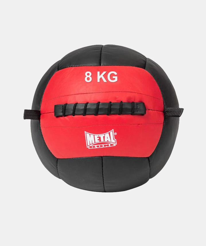 Wall Ball Metal Boxe 8 Kg – Schwarz/Rot