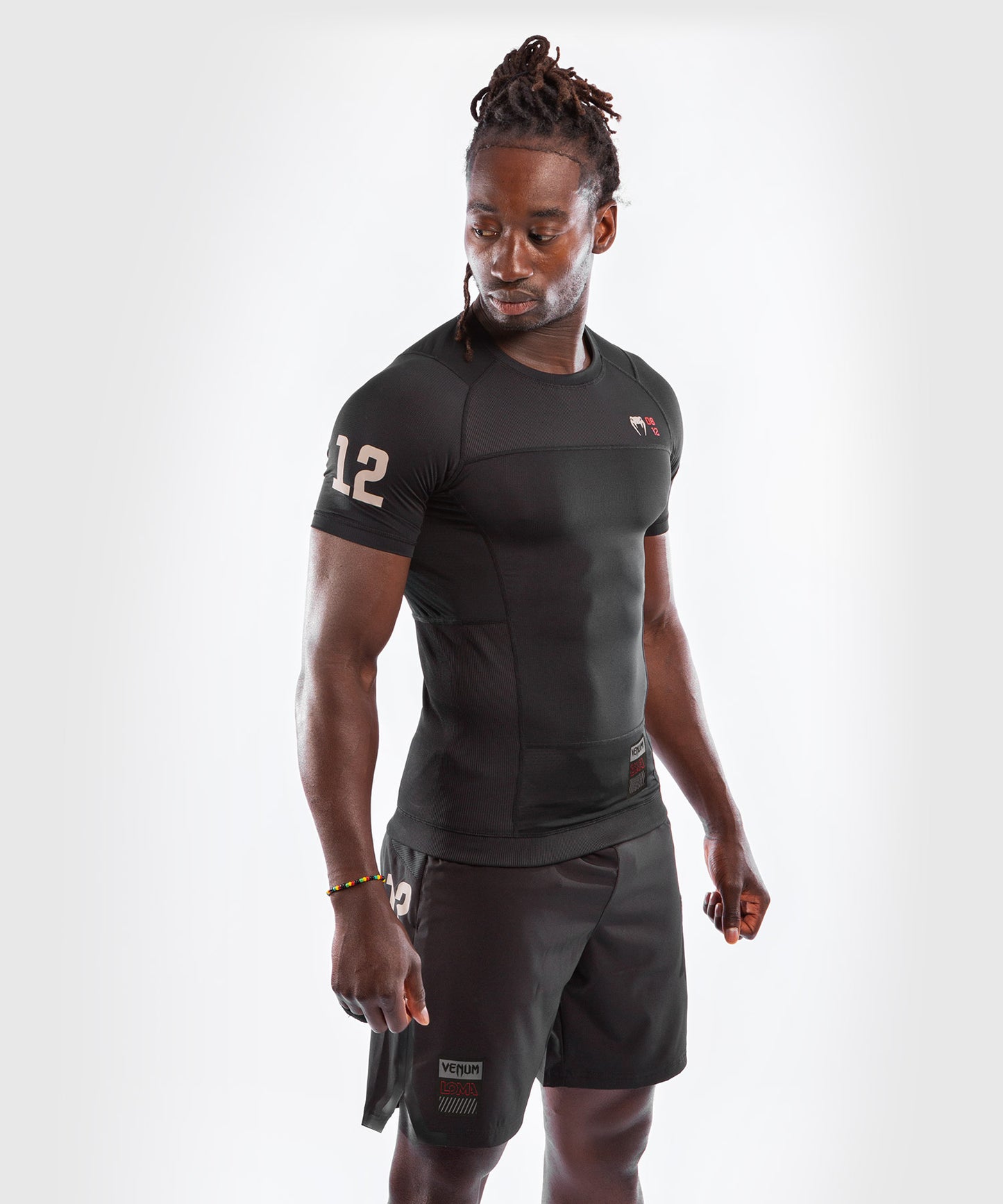 Venum Loma 08-12 Short Sleeve Rashguard - Black