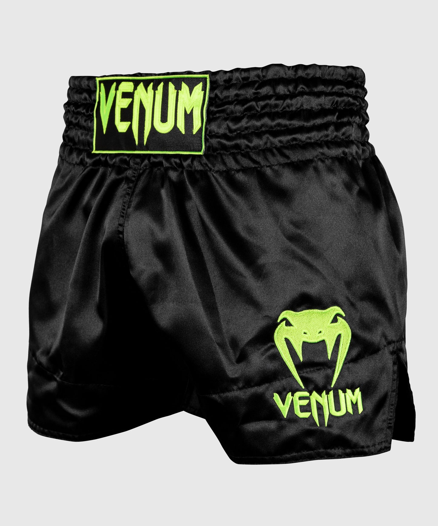 Venum Classic Muay Thai Short - Black/fluorescent yellow