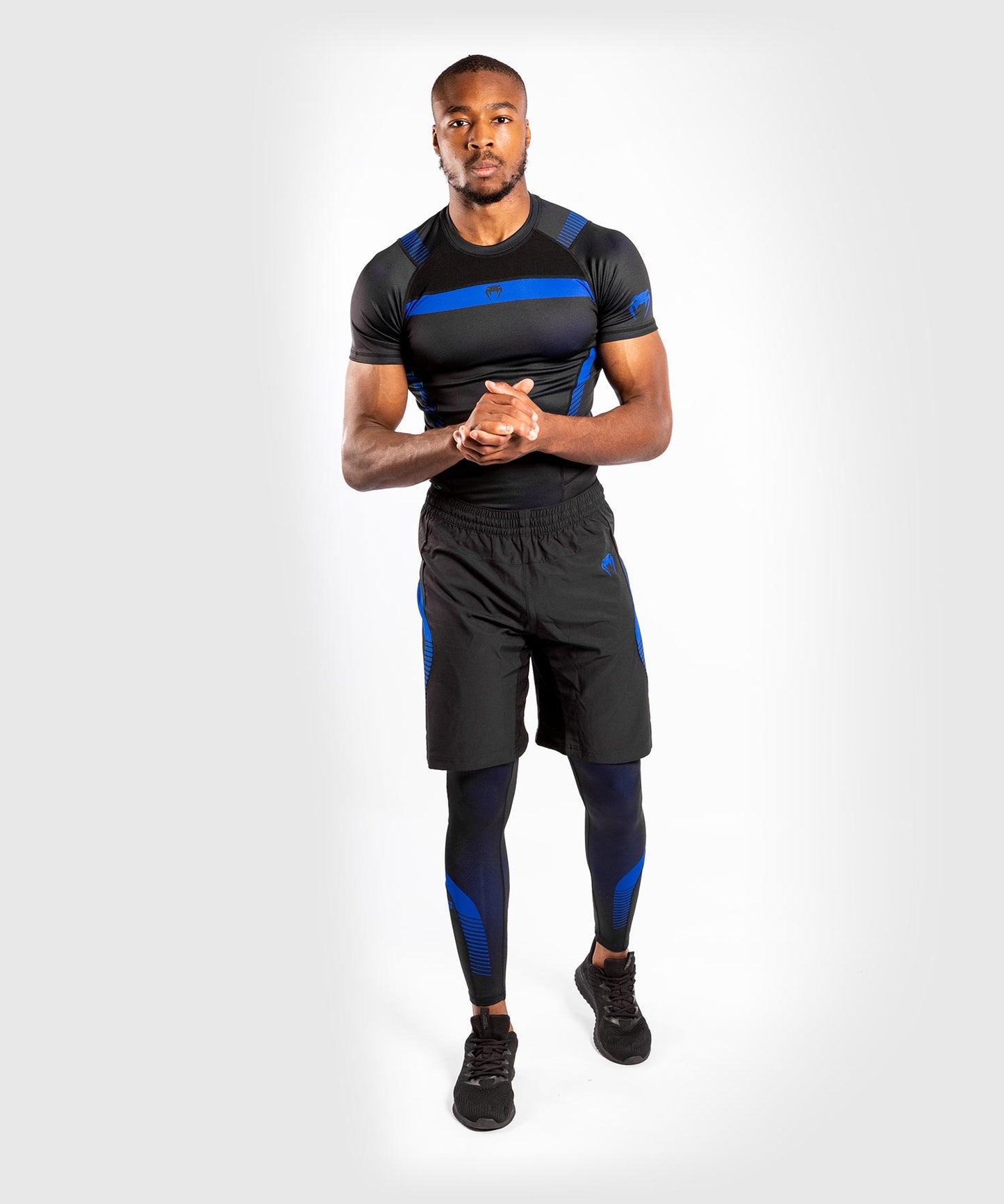 Camiseta de compresión Venum No Gi 3.0 - Manga corta - Negro/Azul
