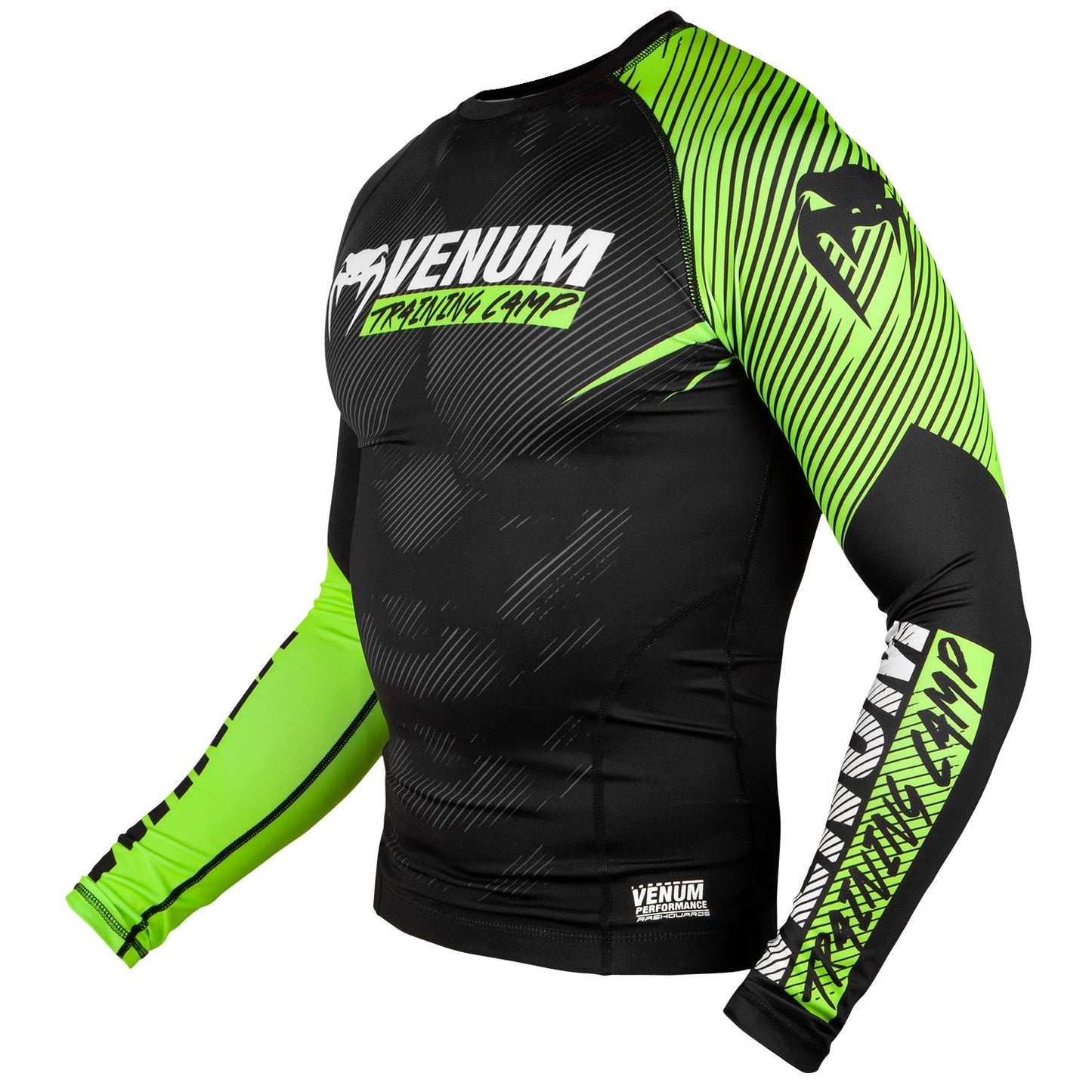 Rashguard Venum Training Camp 2.0 - Long Sleeve - Black/Yellow Fluo