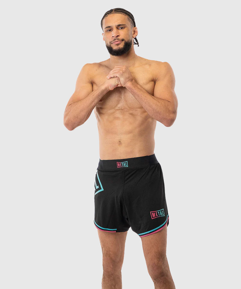 Metal Boxe Miami Fight Shorts - Black