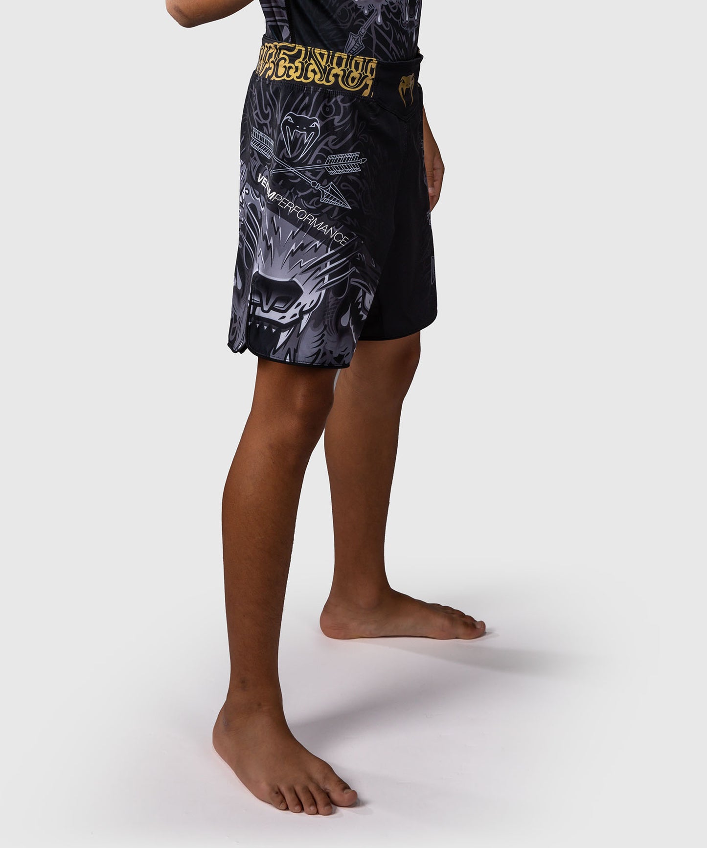 Venum Wolf Atak Short de Combate Para Niños – Negro/Gris