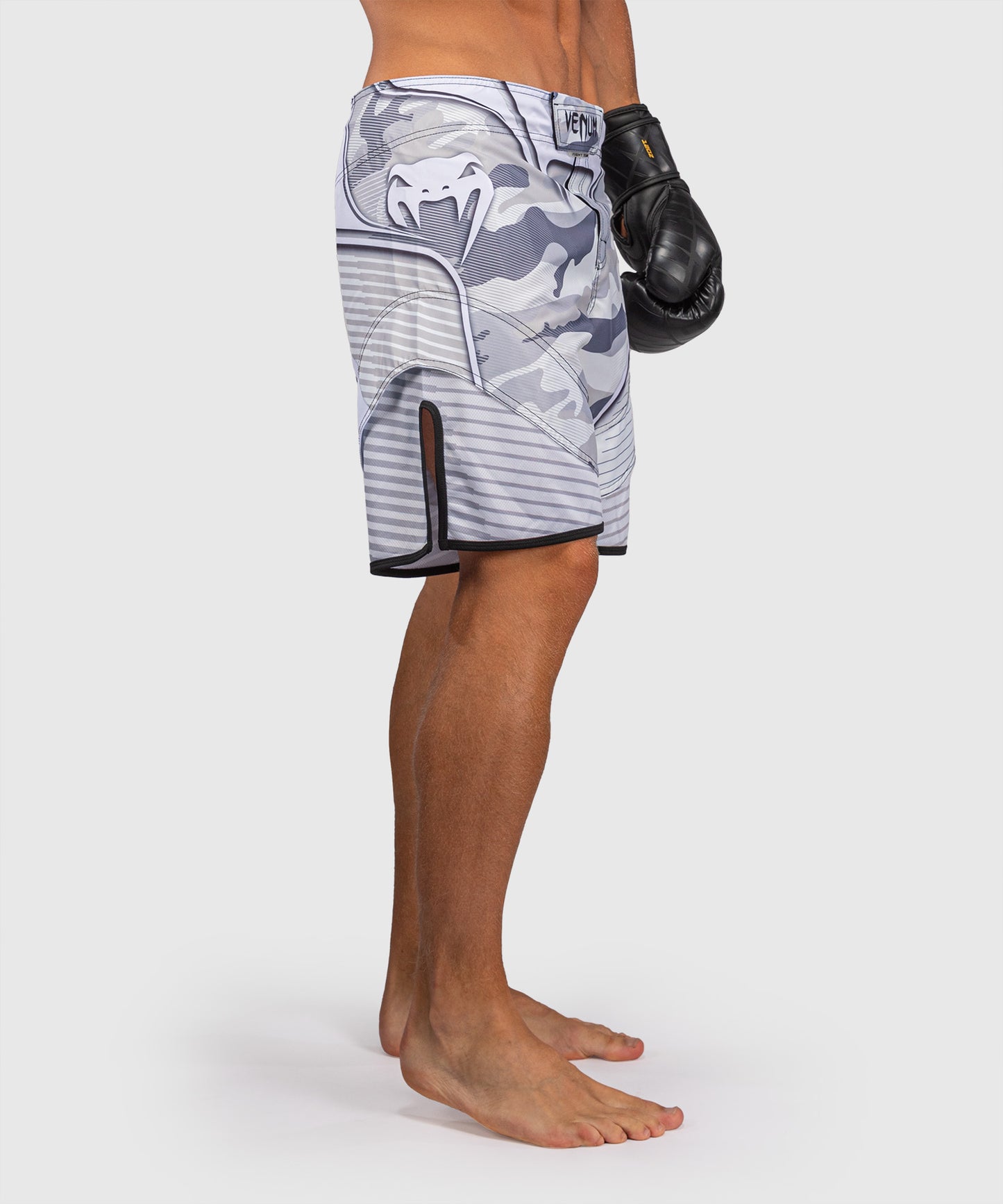 Venum Camo Hero Fight Shorts - White/Light Grey