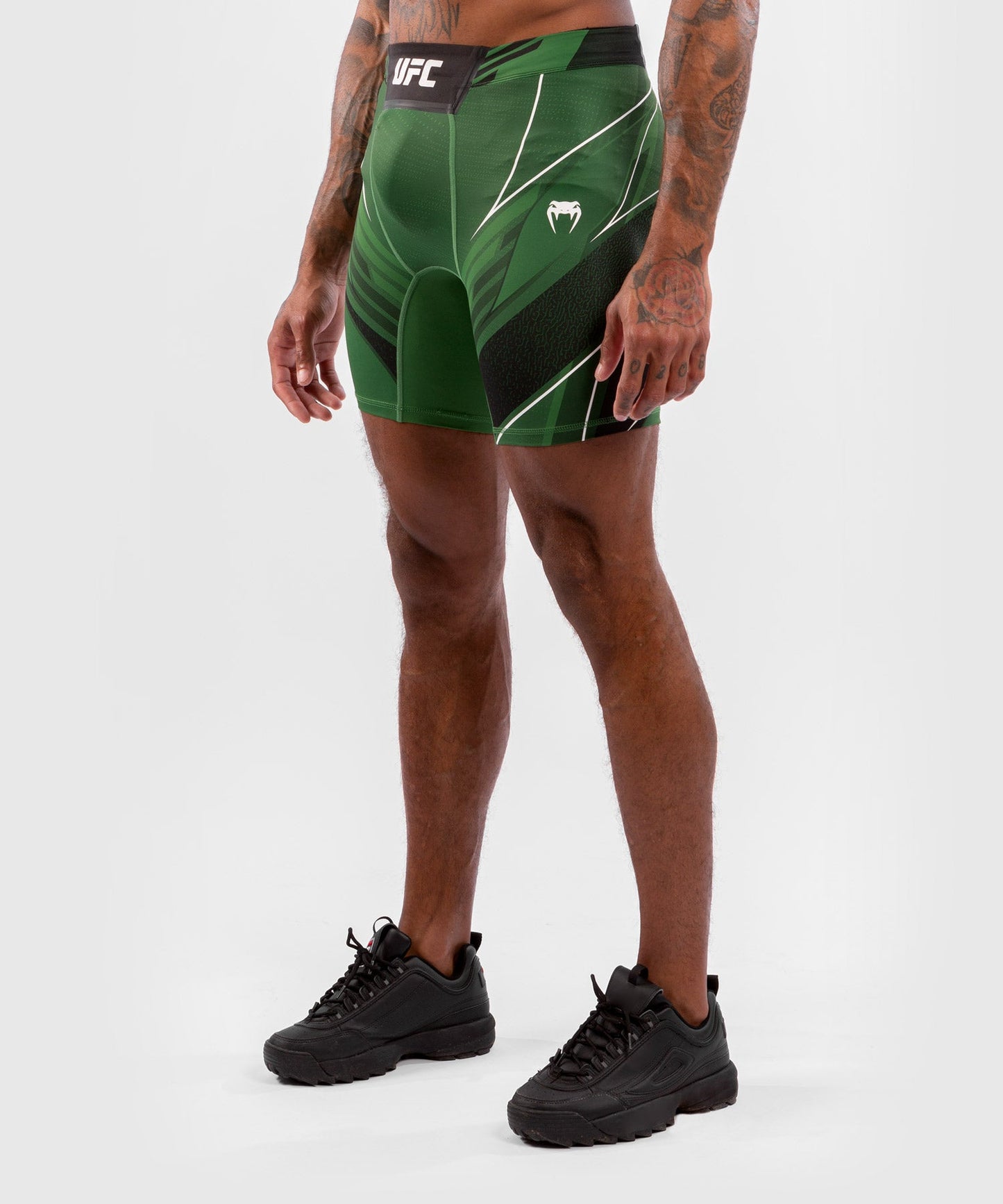 Men's UFC Venum Authentic Fight Night Compression Short - Long Cut - Green