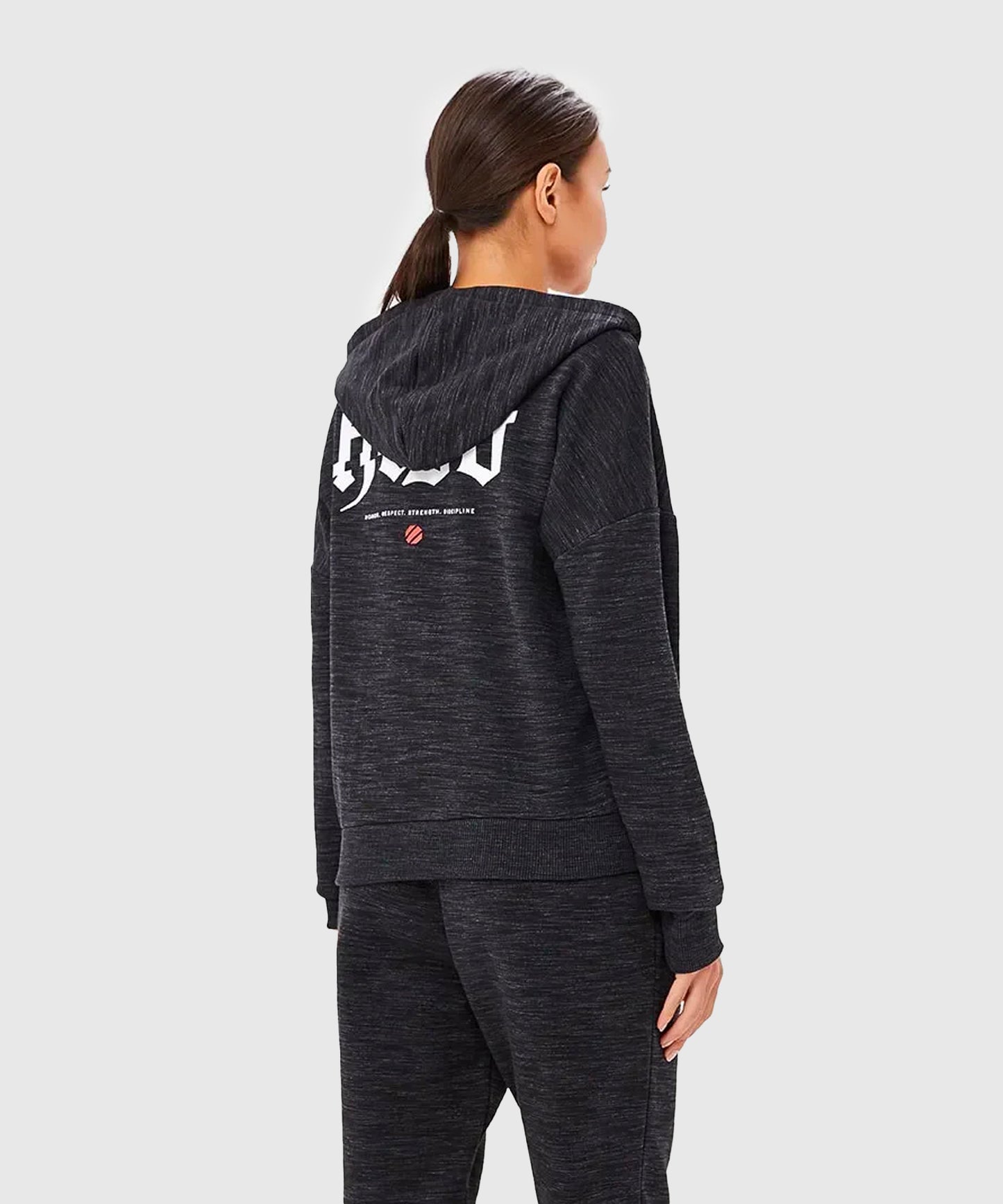 Sweatshirt Femme à zip intégral Reebok UFC - Noir