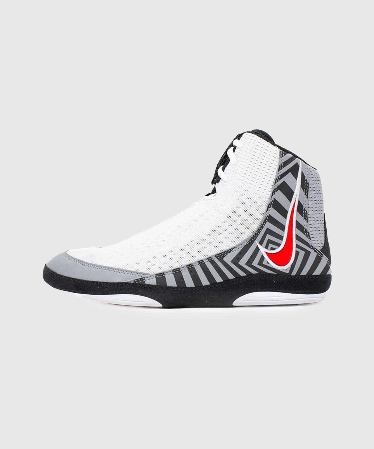 Nike Inflict 4 Se Wrestling Shoes - White/Grey/Red