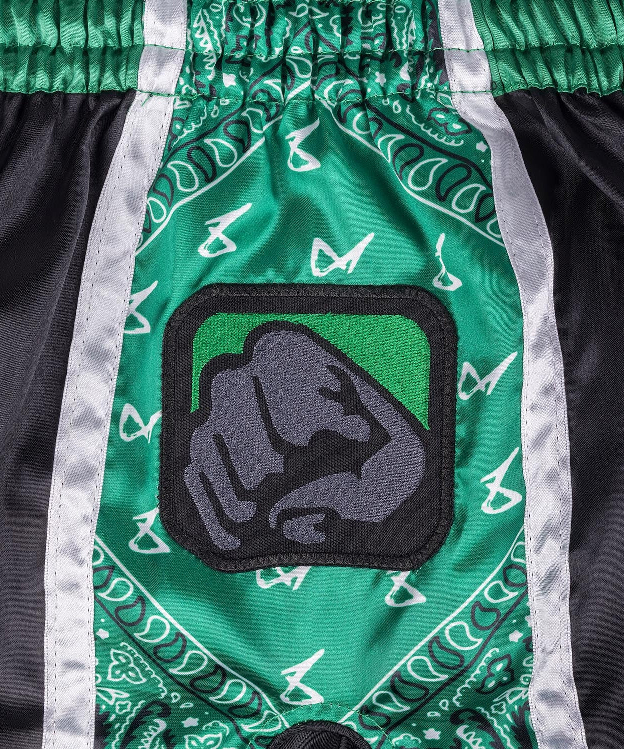 Short De Muay Thai 8 Weapons West Coast - Noir/Vert