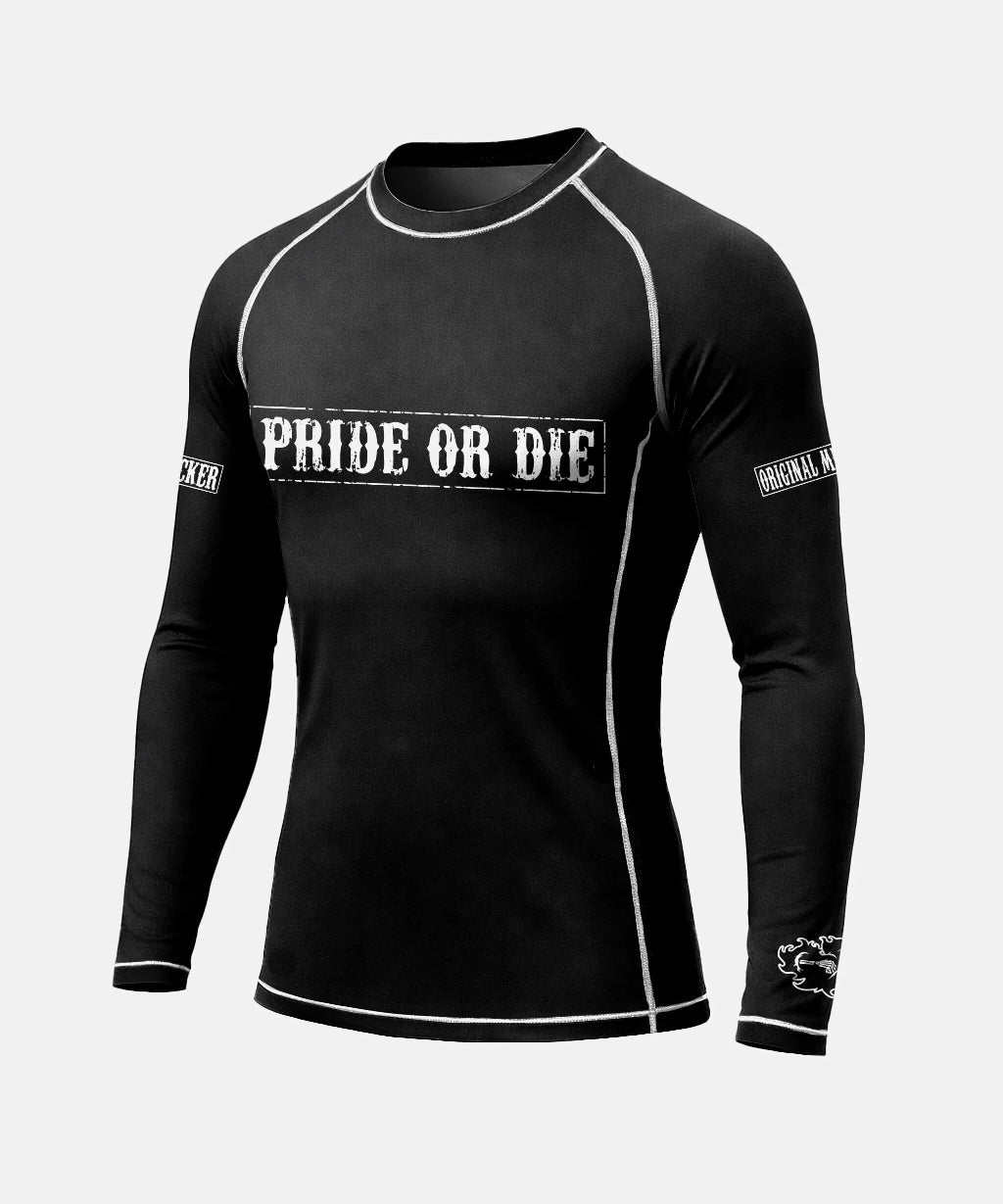 Rashguards Manches Longues Pride Or Die Fight Club - Noir