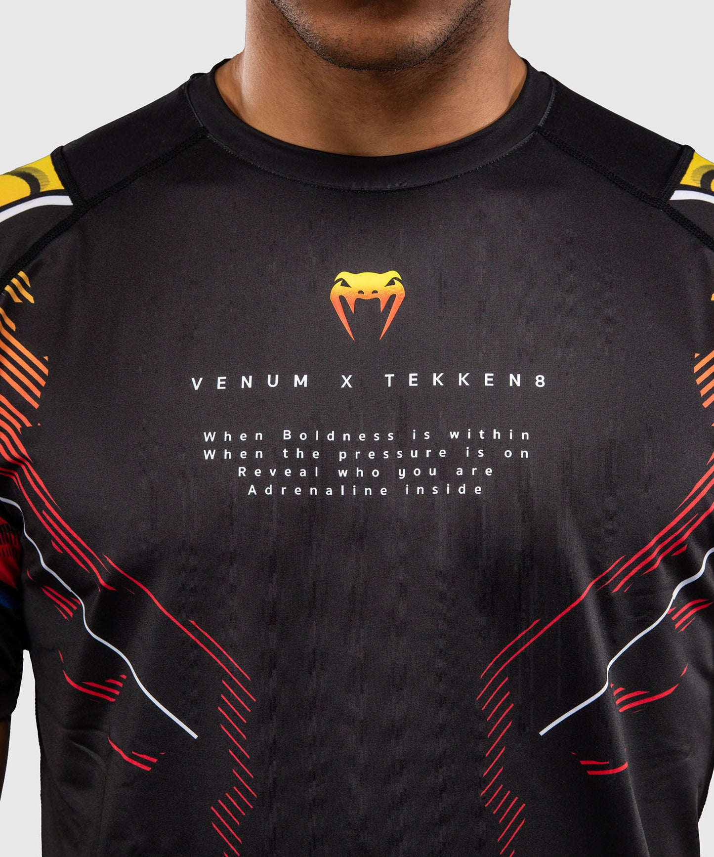 Venum x TEKKEN 8 Camiseta Dry Tech Yoshimitsu - Negro/Naranja