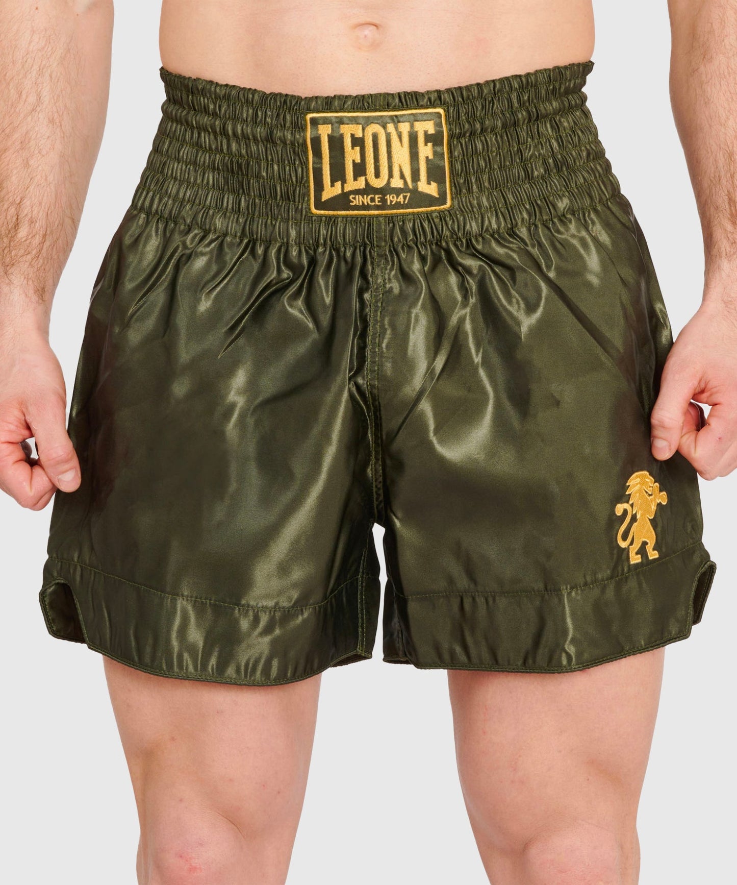 Leone Basic Muay Thai Shorts - Khaki