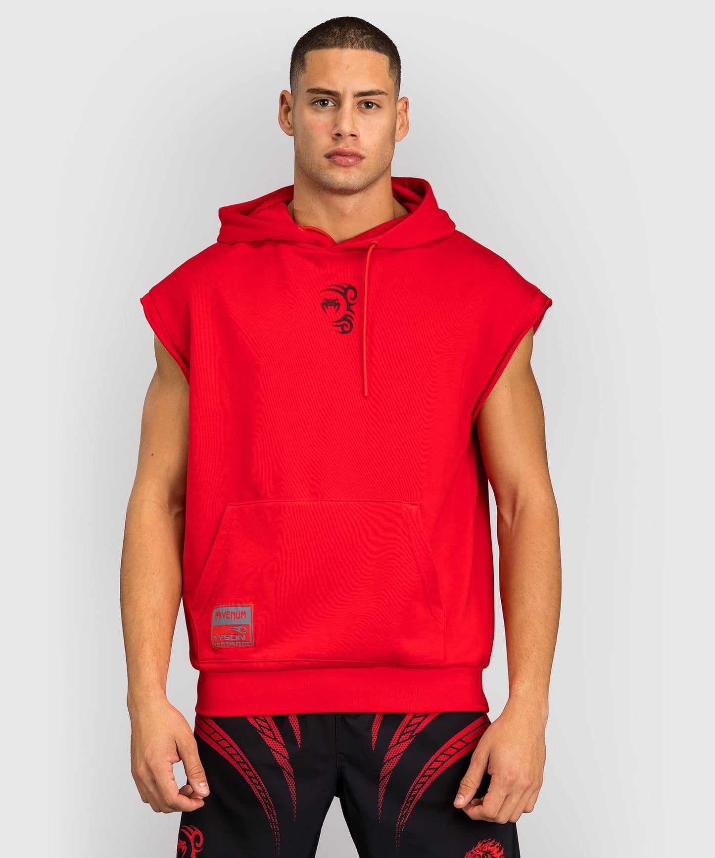 Venum x Mike Tyson Tiger Sleeveless Hoodie - Intense Red/Deep Black