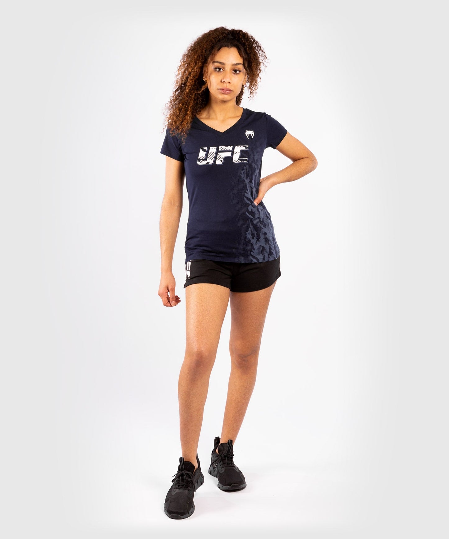 Women's UFC Venum Authentic Fight Week Short Sleeve T-Shirt - Navy Blue