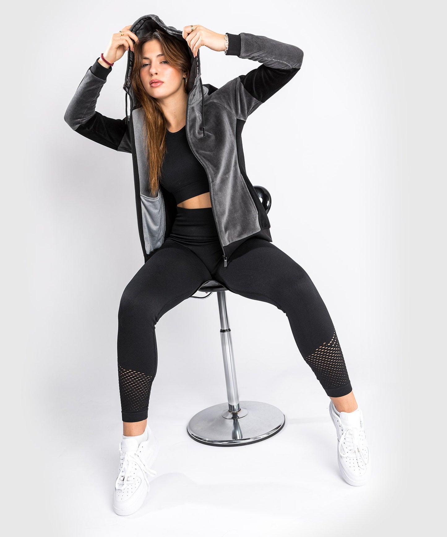Venum Camoline 2.0 Velvet Sweatshirt - For Women - Grey/Black