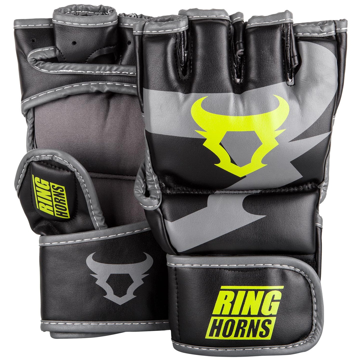 Ringhorns Charger MMA Gloves - Black/Fluorescent Yellow