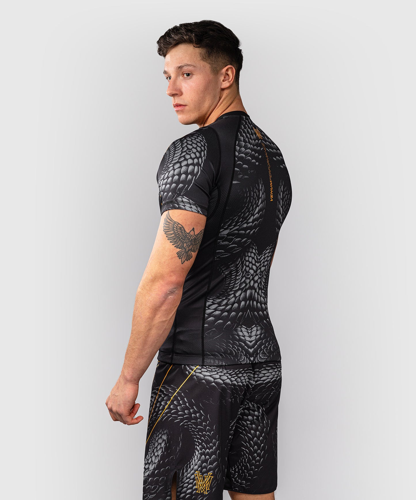 Venum Matupa Short Sleeve Rashguard - Black/Grey/Gold
