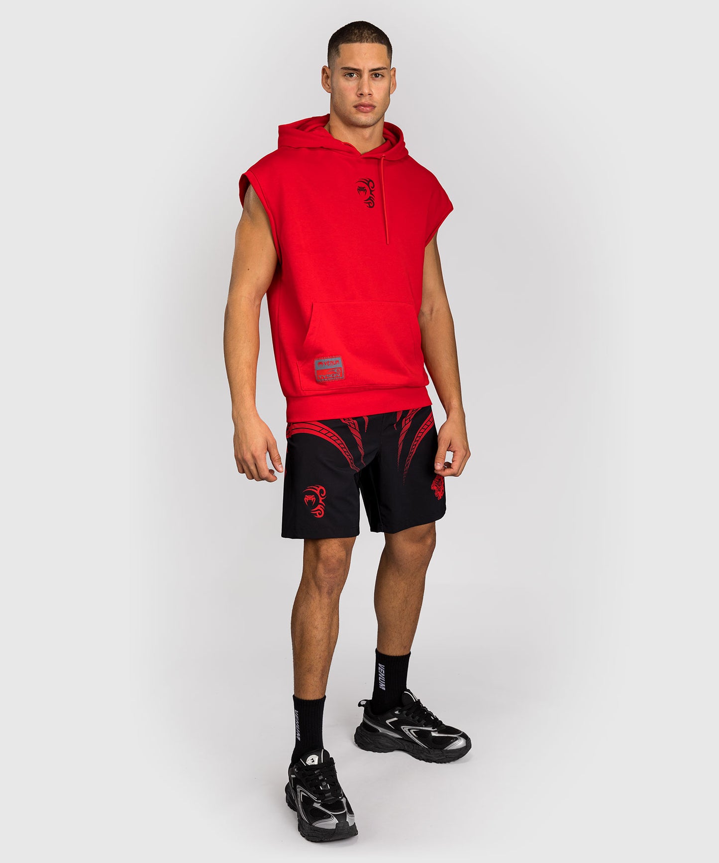 Venum x Mike Tyson Tiger Sleeveless Hoodie - Intense Red/Deep Black