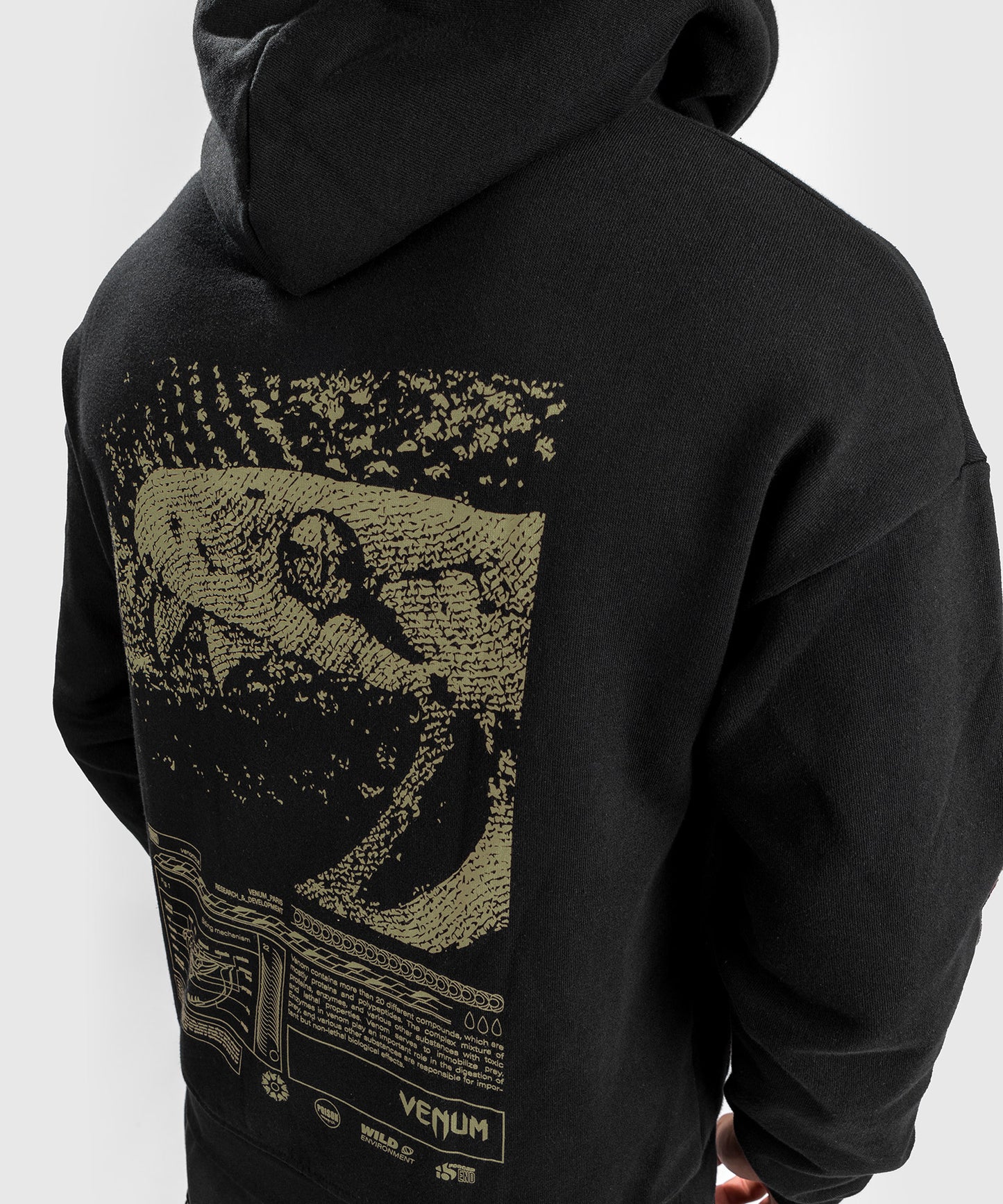 Felpa con cappuccio Venum Fangs - Vestibilità oversize - Nera