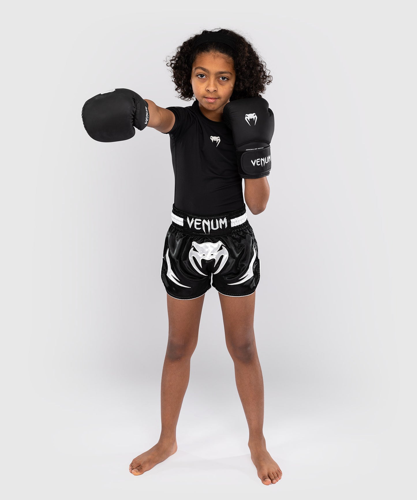 Venum Inferno Kids Thai Shorts - Black
