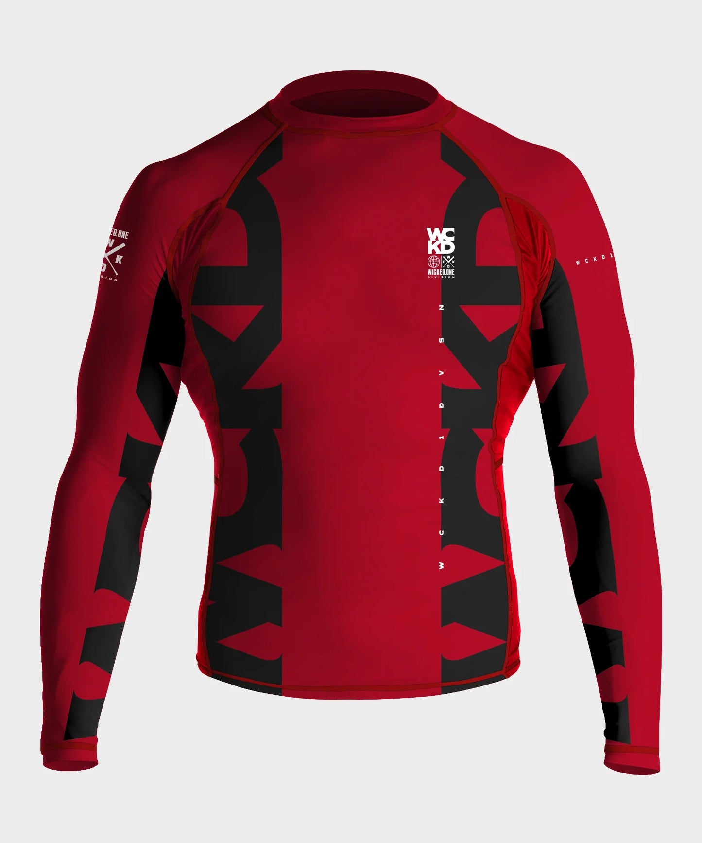 Wicked One Wckd Rashguard a Maniche Lunghe - Rosso