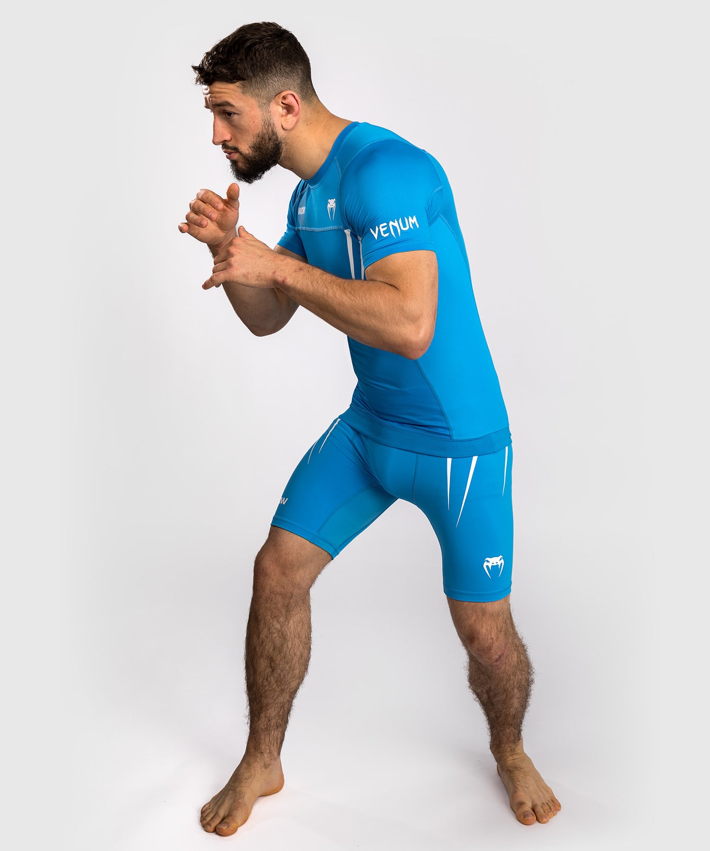 Venum x WOW FC Short Sleeve Rashguard - Pacific Blue