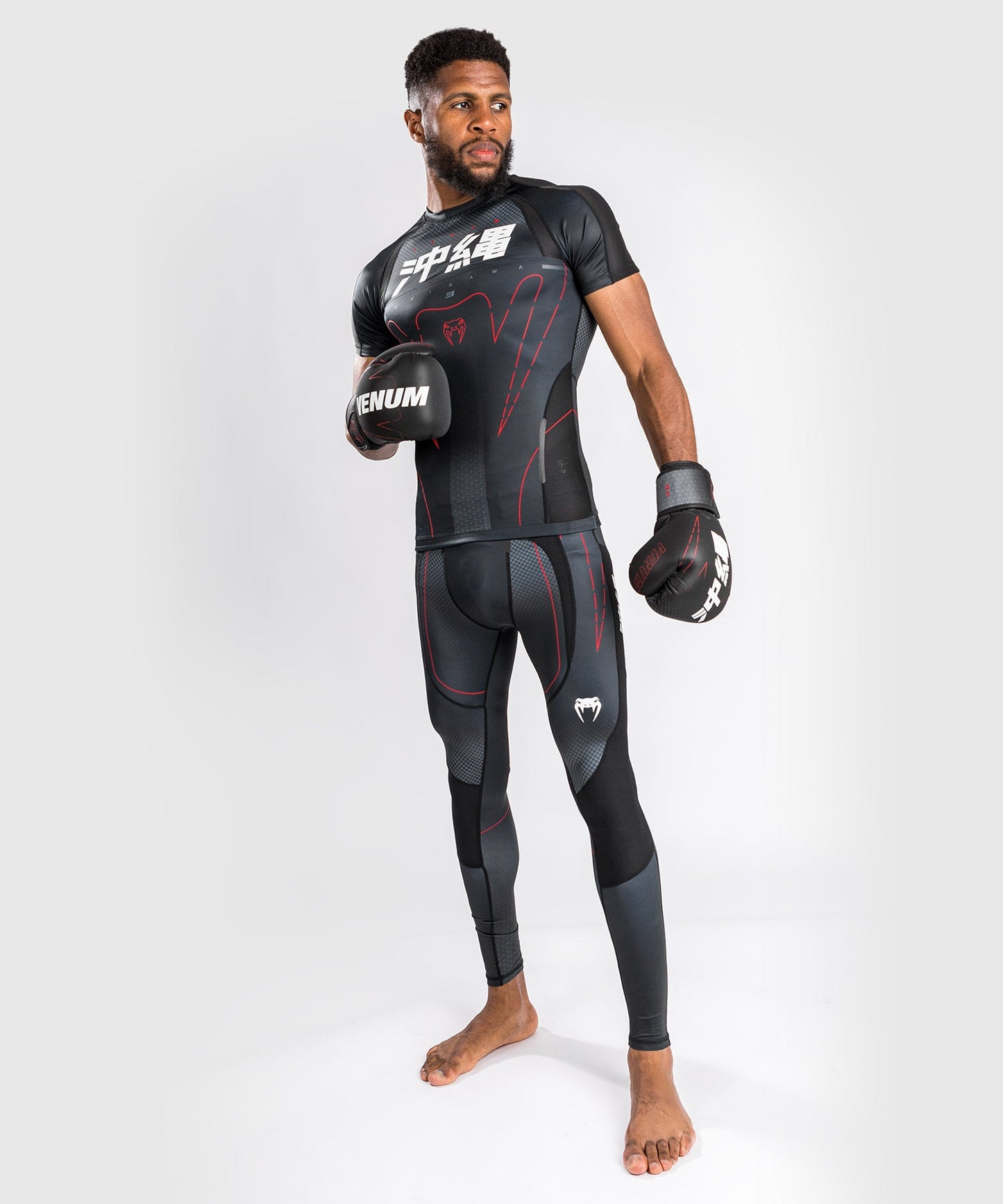 Rashguard Venum Okinawa 3.0 - Short Sleeve - Black/Red