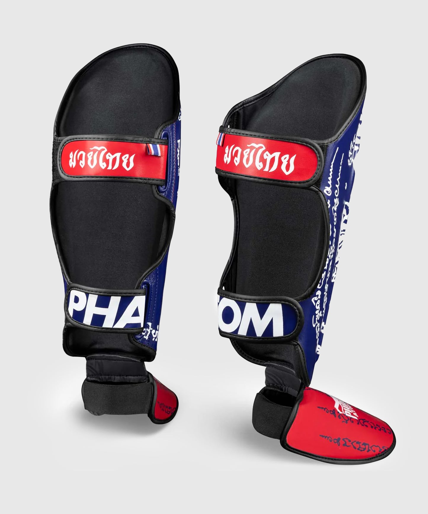 Protège-tibias Short de Muay Thai Phantom Athletics - Bleu/Rouge