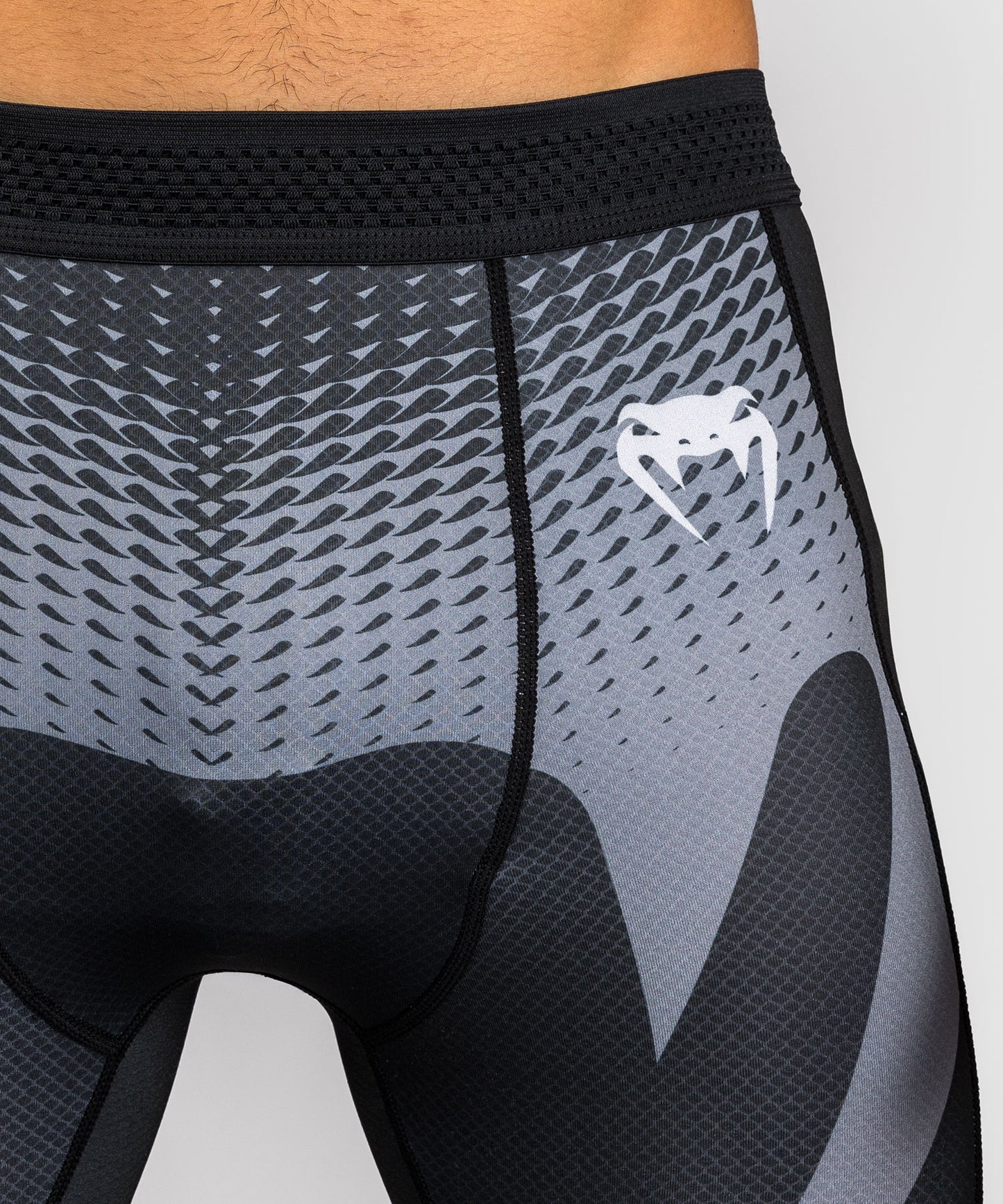 Venum No Gi Spats - Black/ Silver Grey