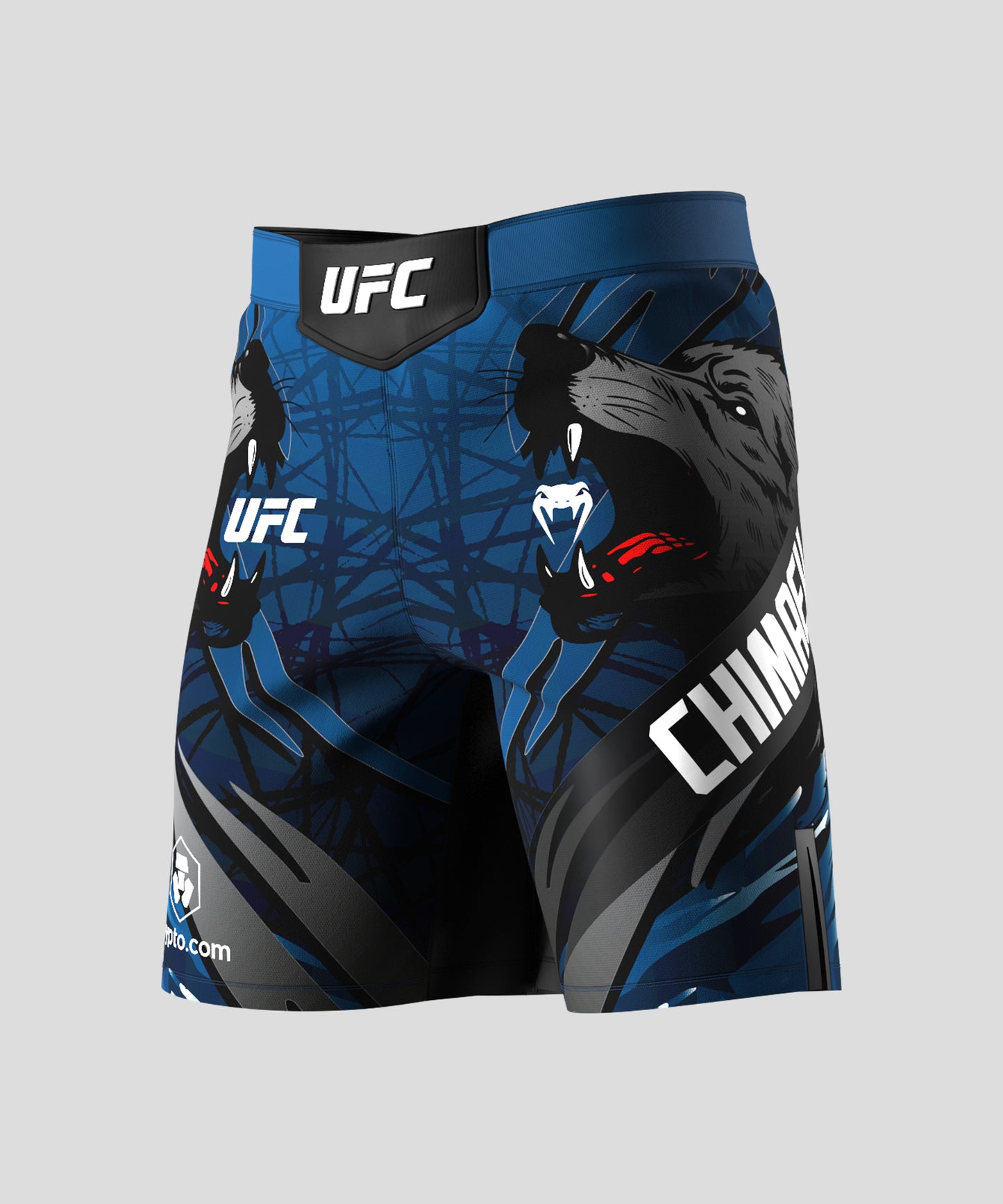 UFC Unrivaled by Venum Khamzat Chimaev Pantalón corto de combate largo para hombre - Azul