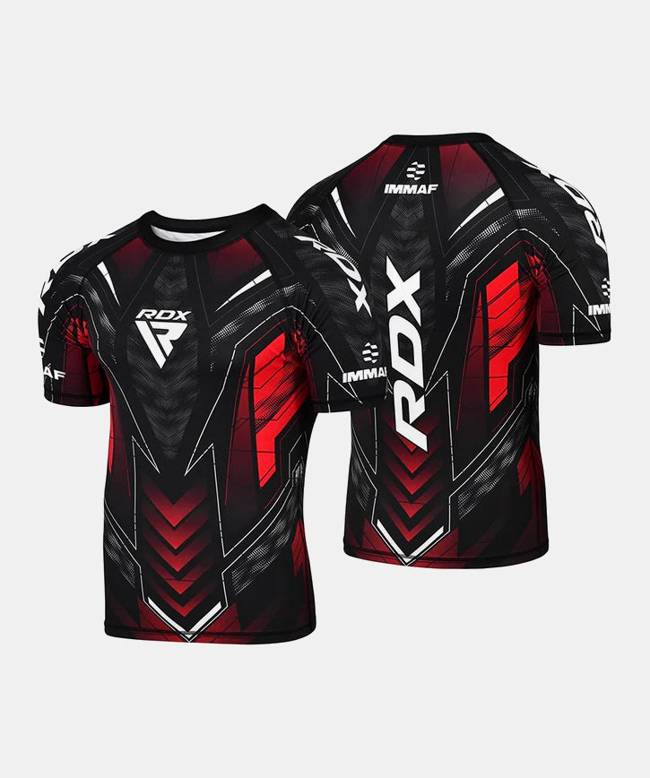 RDX Compression T-shirt IMMAF Approved - Black/Red