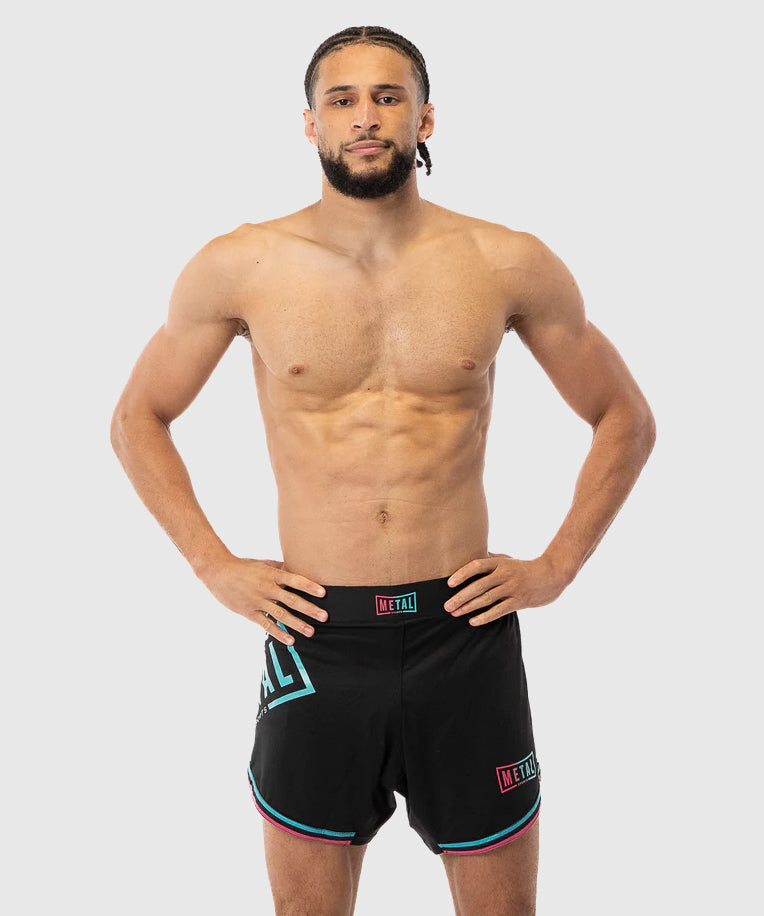 Metal Boxe Miami Fight Shorts - Black
