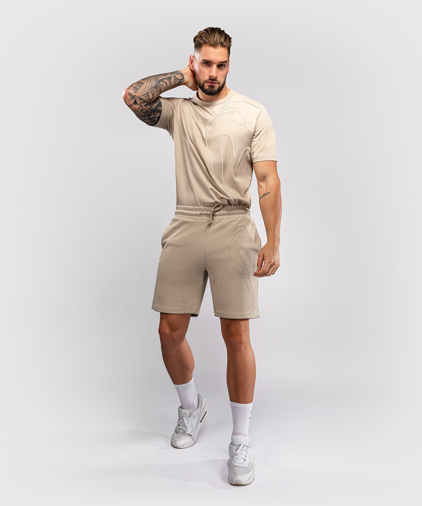 Venum Giant 3D Shorts aus Baumwolle – Hellbeige
