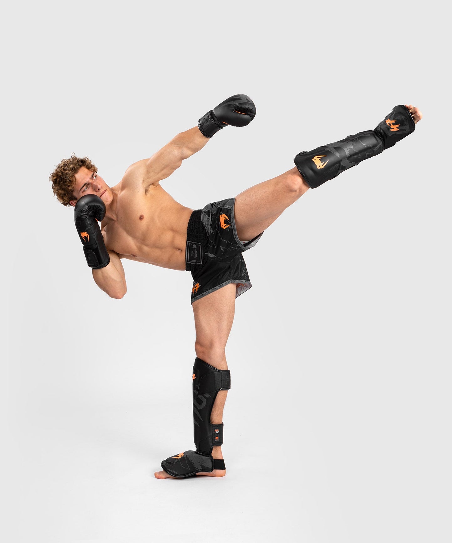Venum S47 Muay Thai Short - Black/Orange