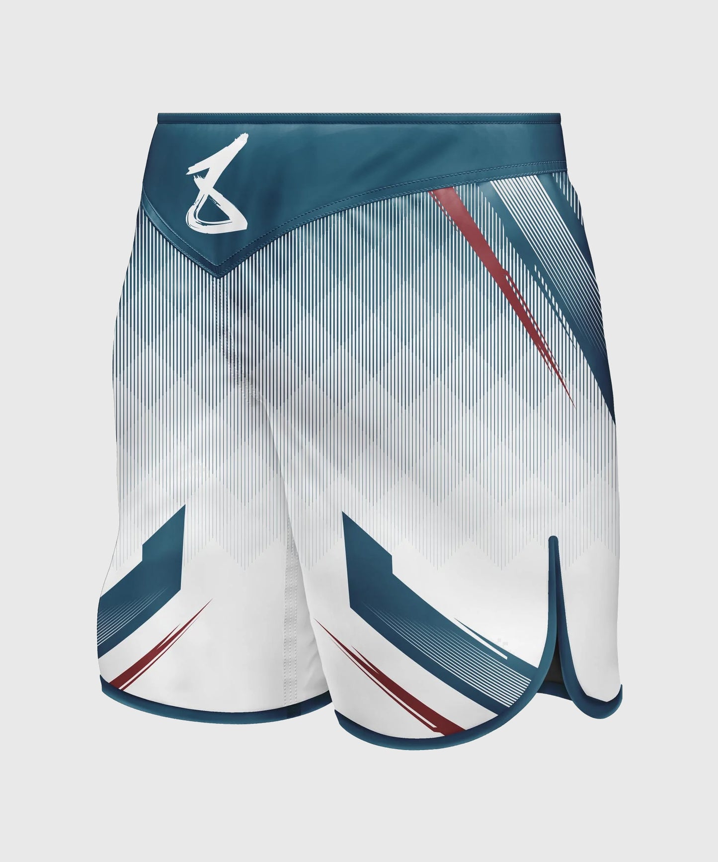 8 Weapons Shift Fight Shorts - White/Blue/Red