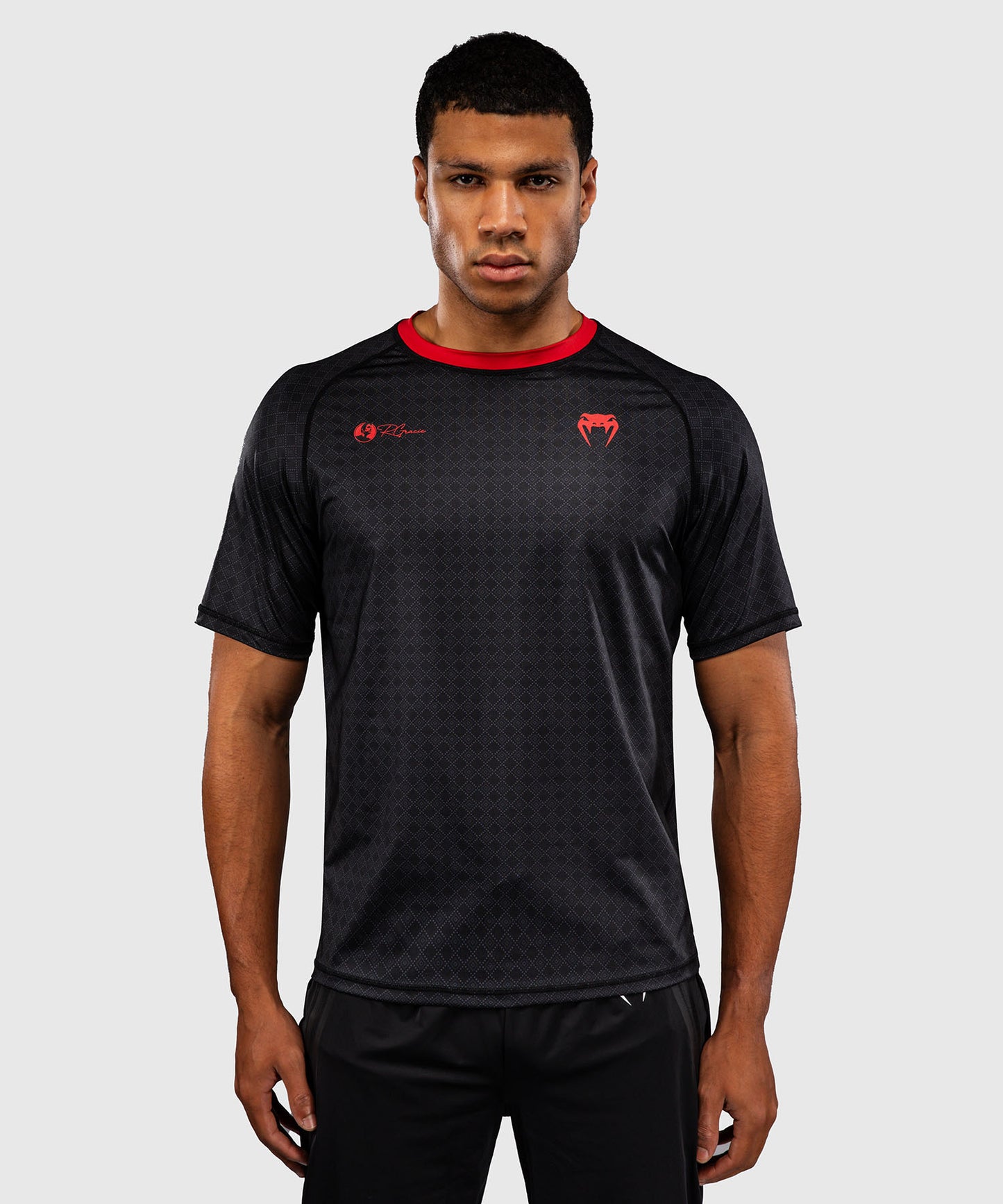 Venum x Roger Gracie Signature Dry Tech T-Shirt - Black/Red