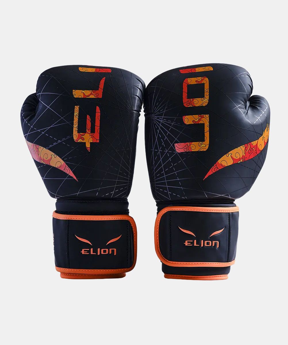 Elion X One Piece Ace Boxing Gloves - Black/Orange