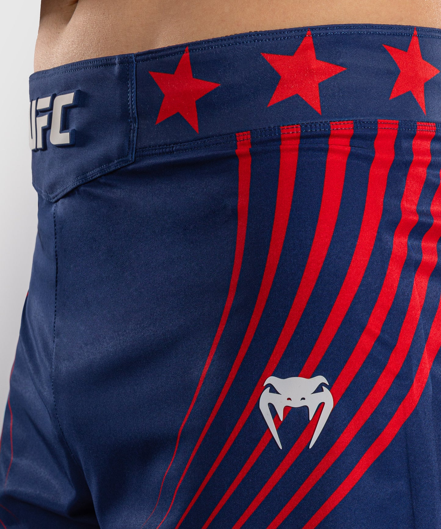 Men's Official UFC Freedom 250 by Venum Blue Authentic Fight Night Long Fit Fight Short