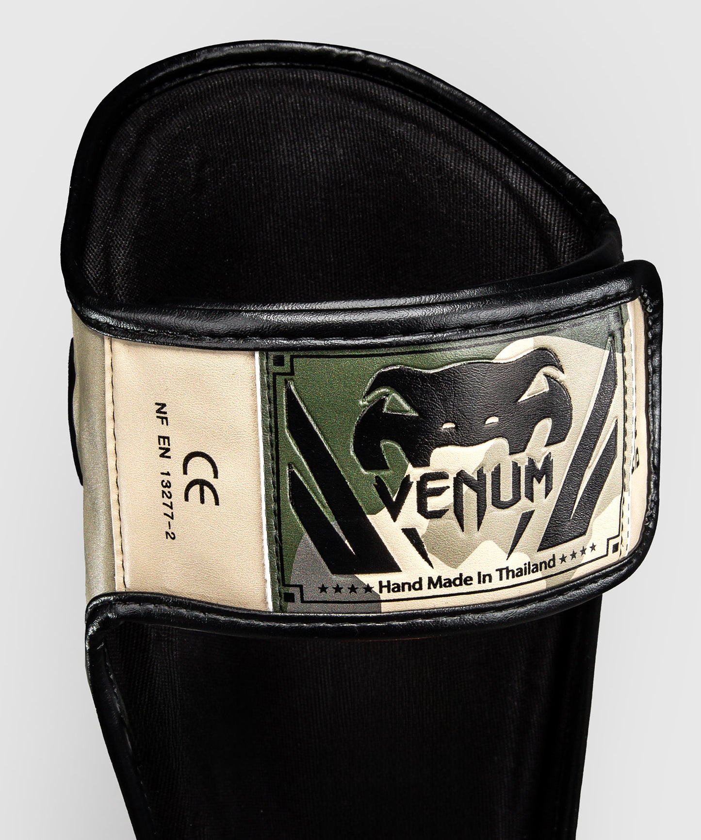 Venum Elite Camo Shin Guards - Khaki/ Off-White