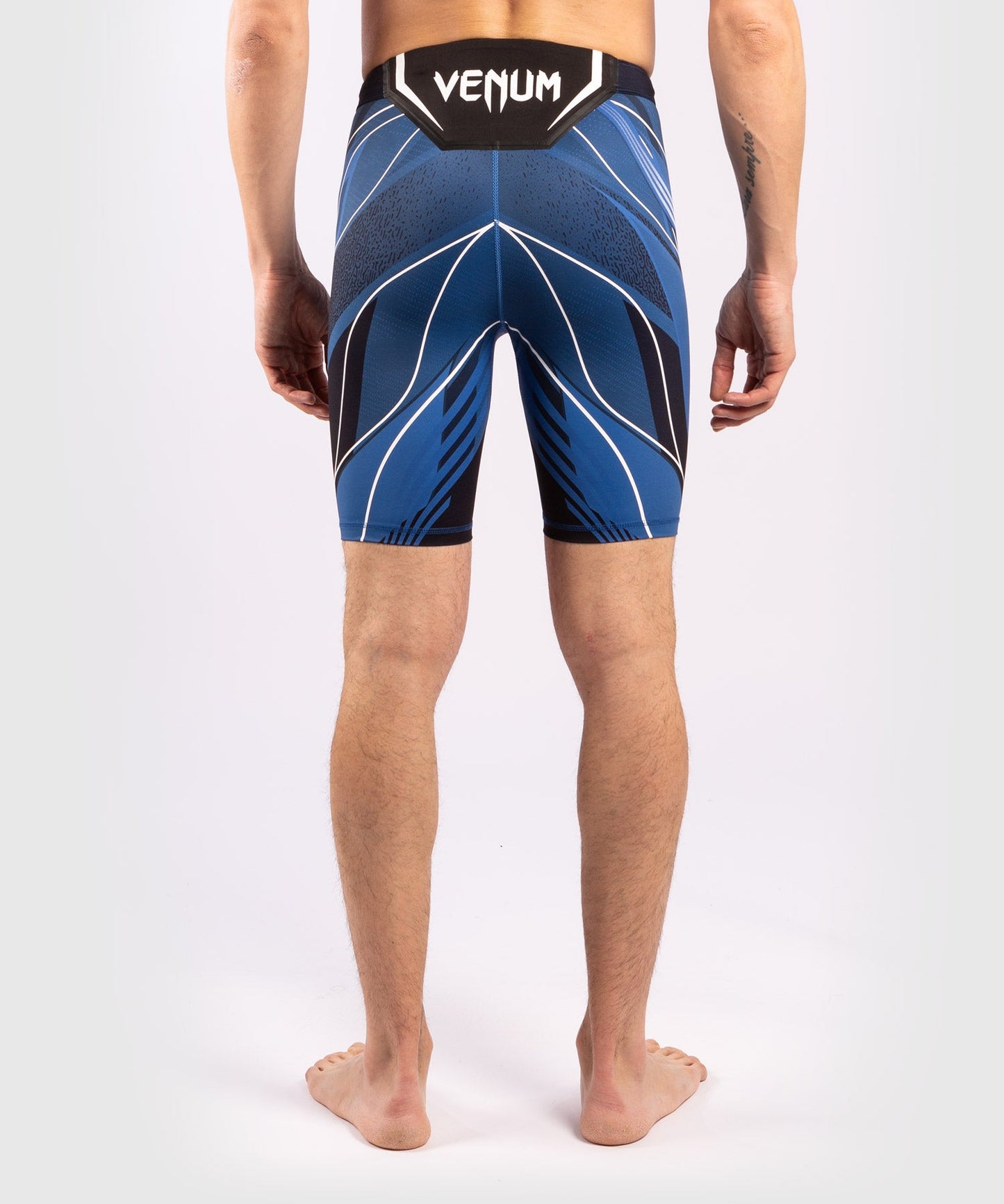 Men's UFC Venum Authentic Fight Night Compression Short - Long Cut - Blue