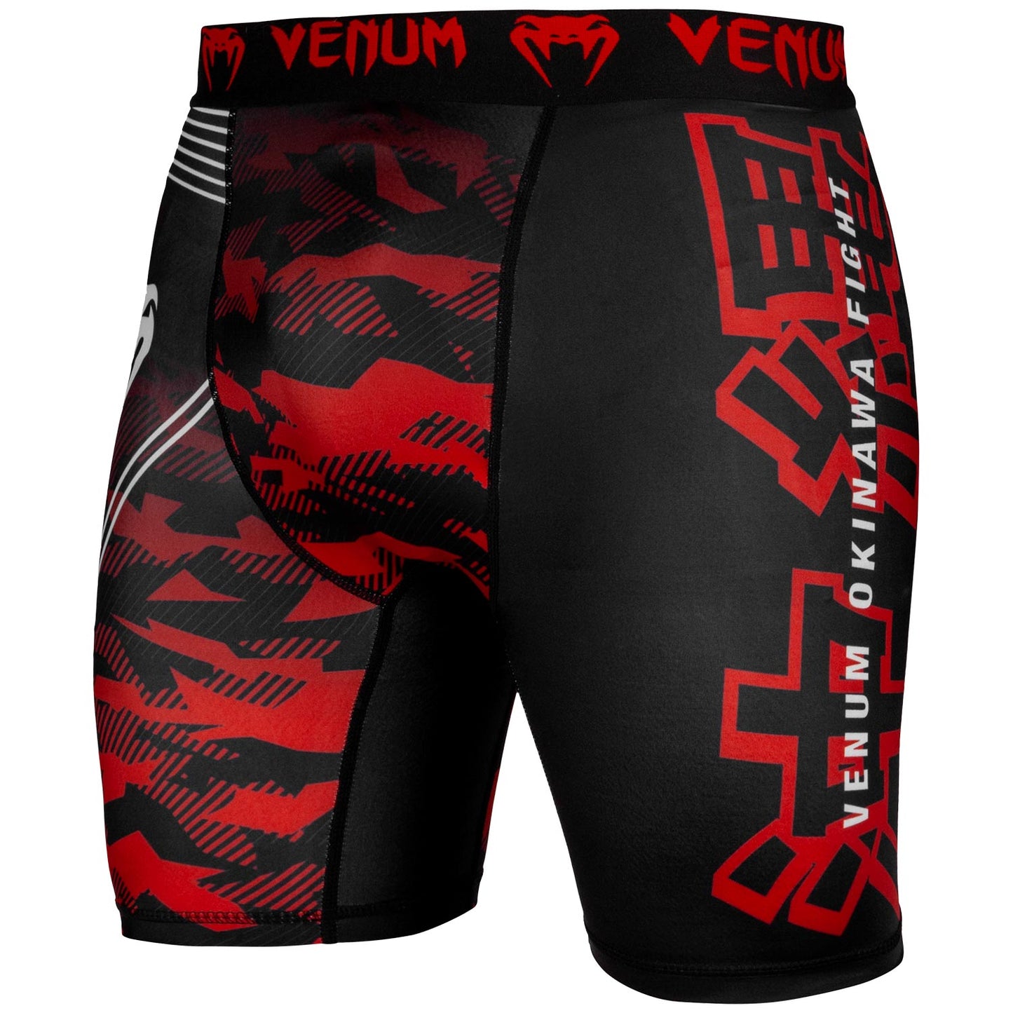 Venum Okinawa 2.0 Compression Shorts - Black/White-Red