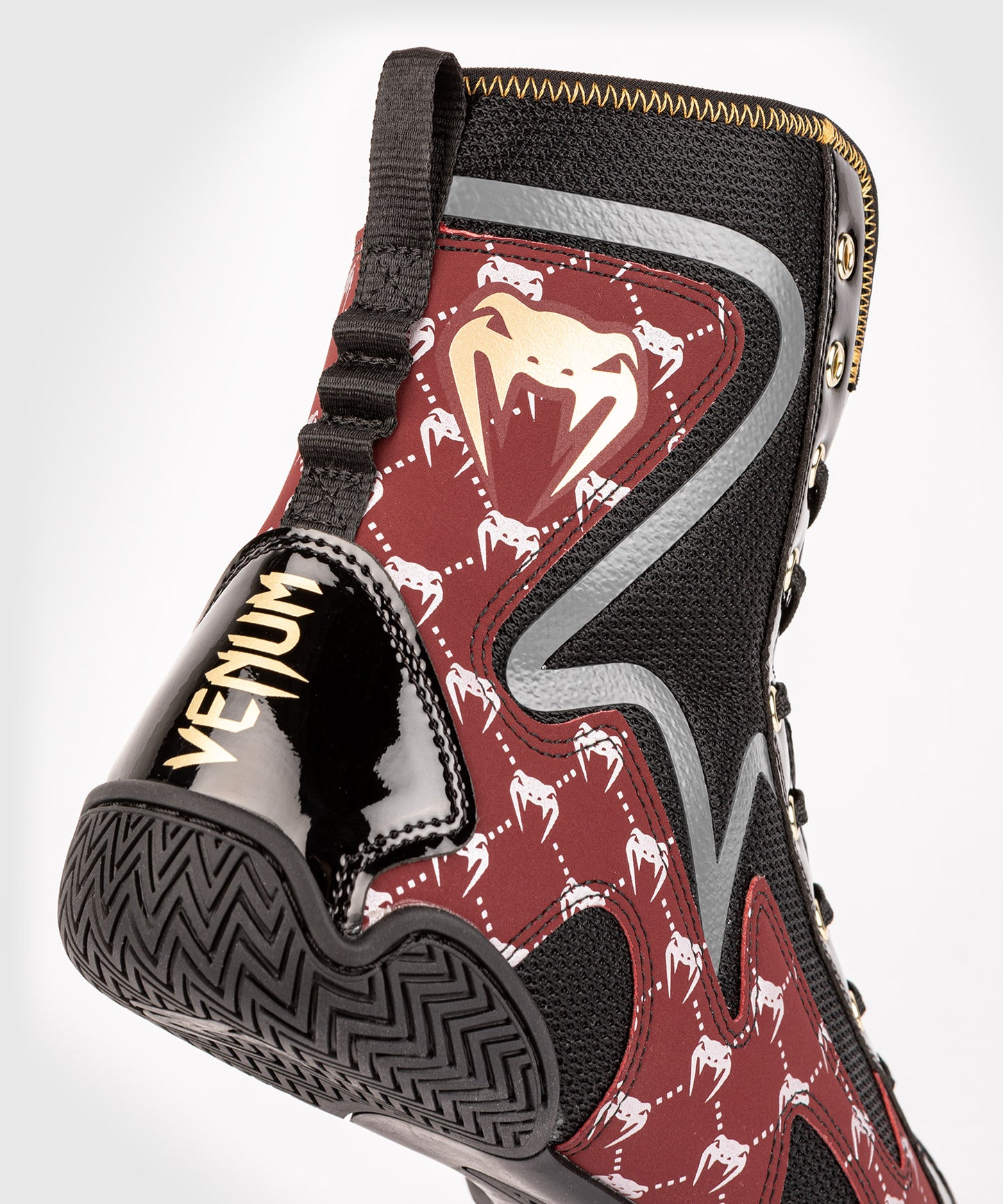 Chaussures de Boxe Venum Elite Evo Monogram - Noir/Bordeaux