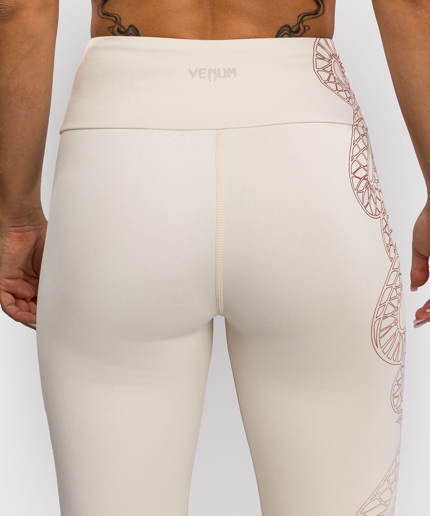 Venum Serpenti Leggings Mujer – Marfil/Burdeos