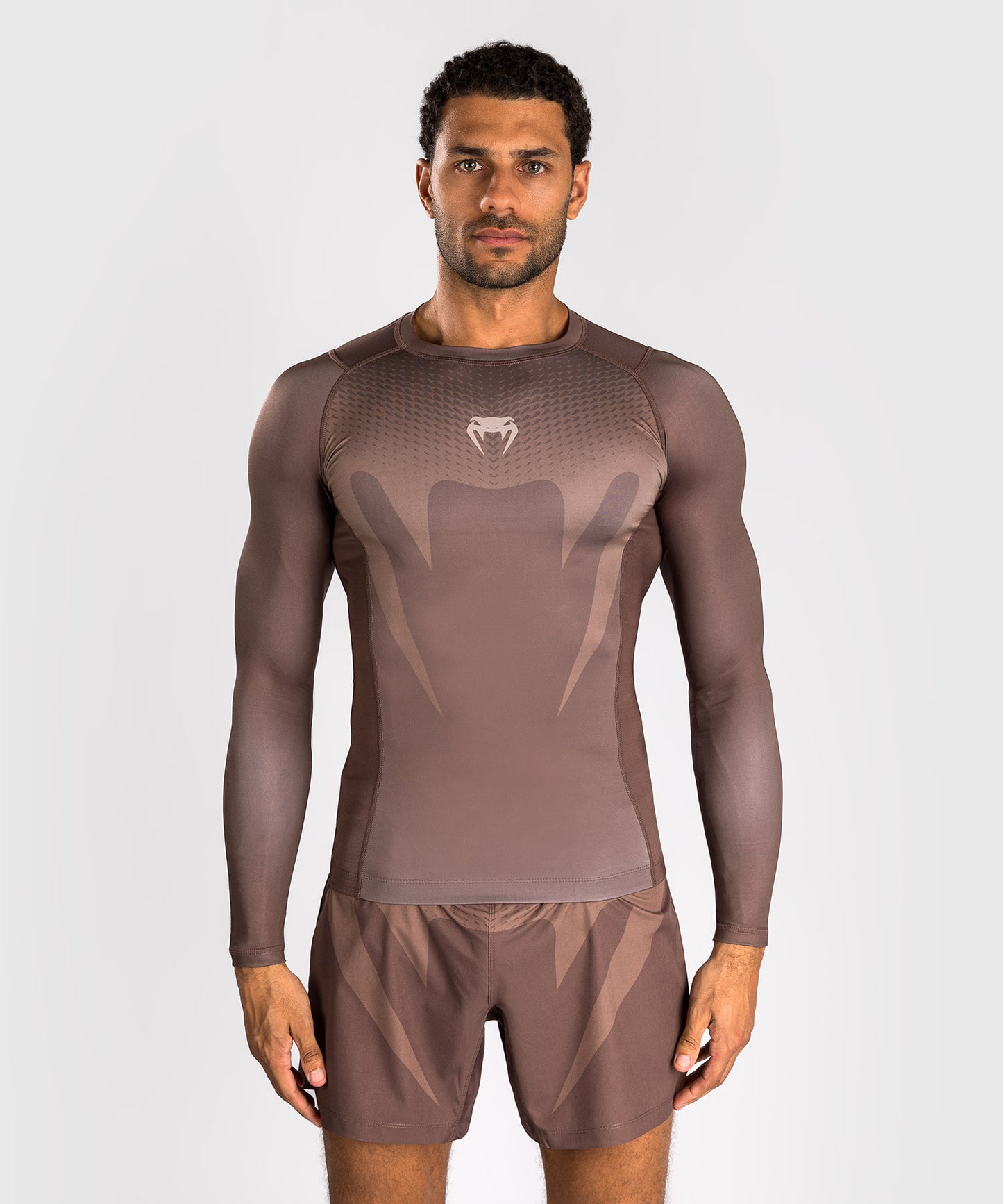 Venum No Gi Rashguards - Chocolate Brown