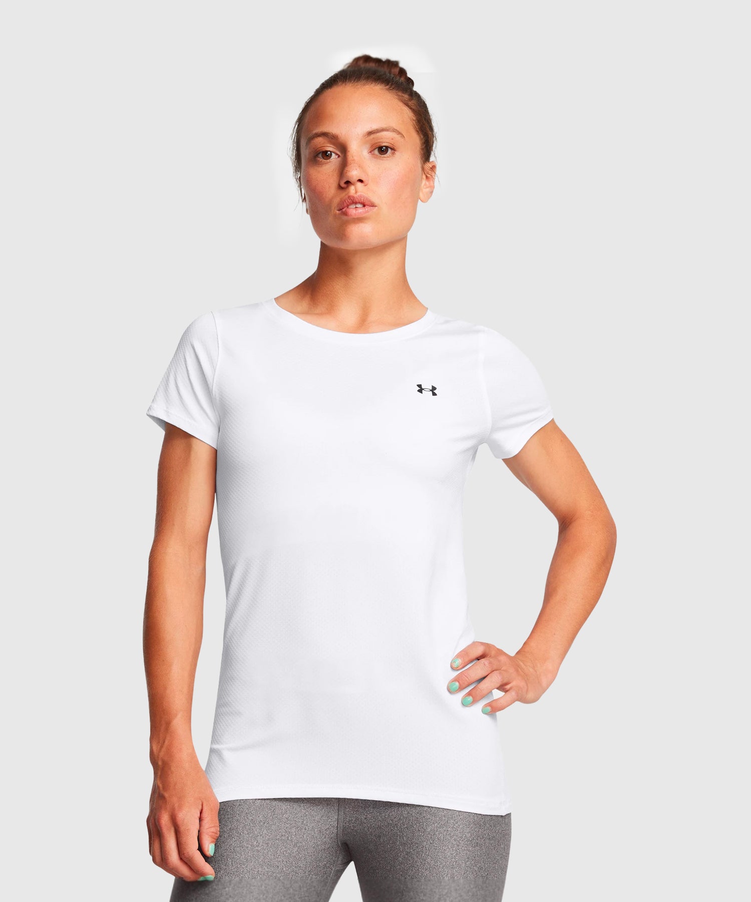 T-Shirt Under Armour Heatgear® Armour Pour Femme Blanc – Dragon Bleu