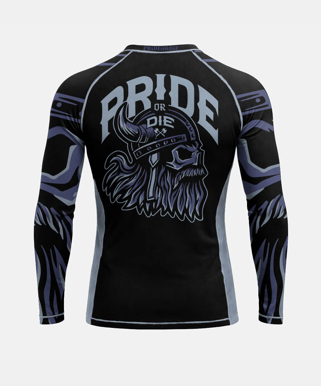 Pride Or Die Brotherhood V.2 Rashguard a Maniche Lunghe - Nero