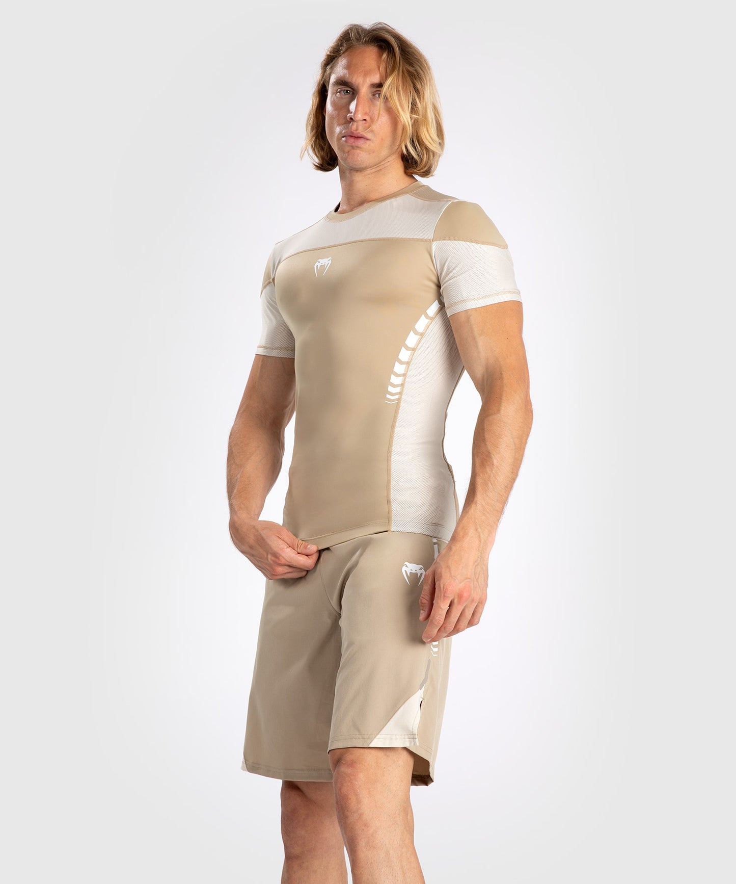 Venum Tempest Rashguard De Manga Corta para Hombre - Beige/Arena