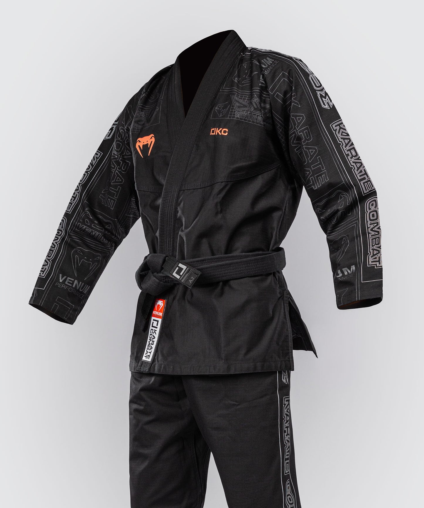 Karate Combat by Venum Kimono de BJJ – Negro/Gris