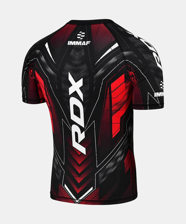RDX Compression T-shirt IMMAF Approved - Black/Red