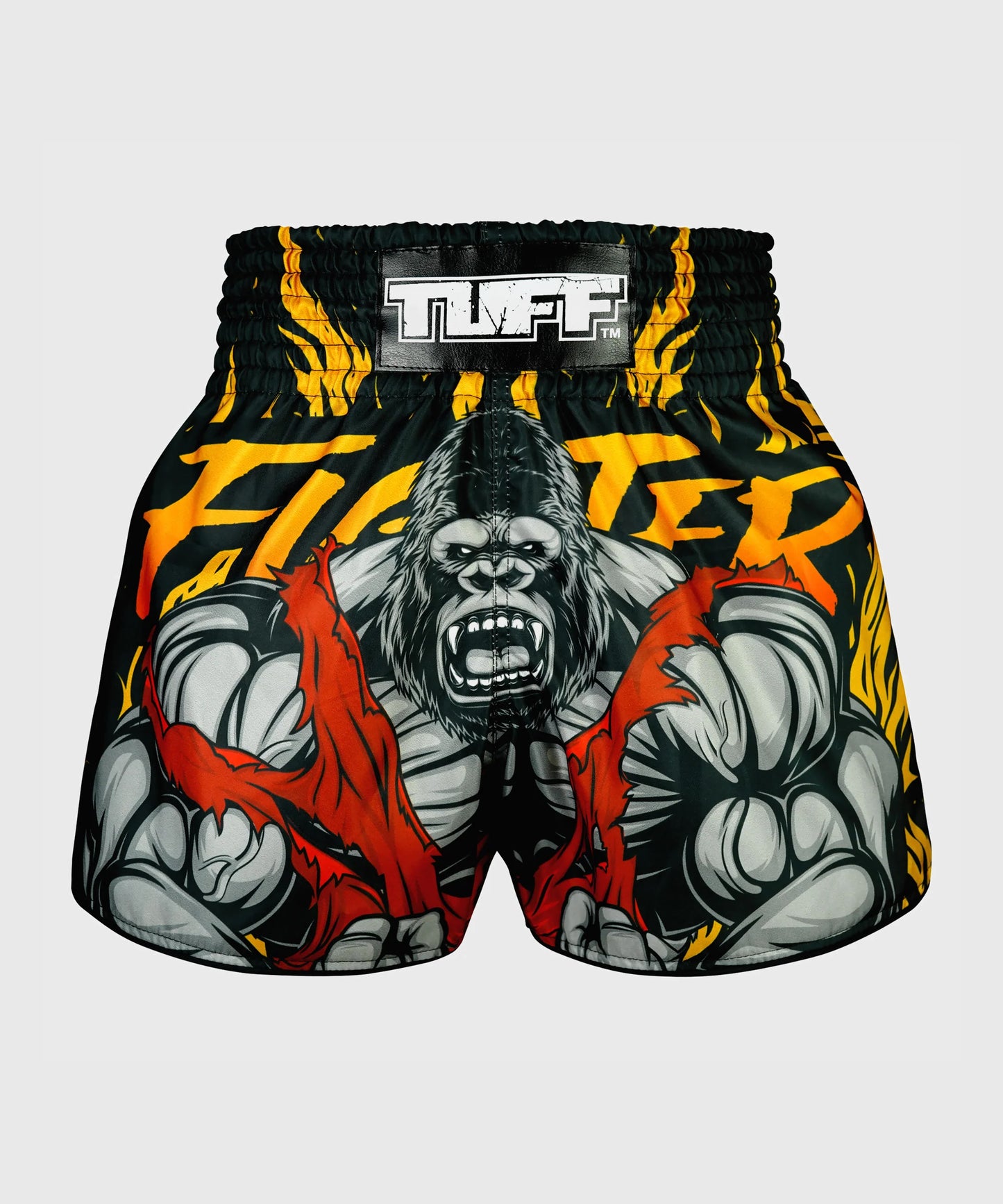 Tuff Retro Style The Gigantic Beast Muay Thai Shorts - Schwarz